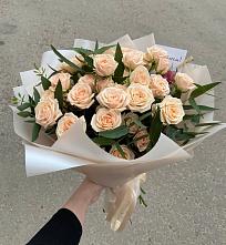 Букет Кремовые розы Латте в Гребенской