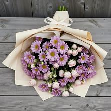 Букет цветов из:  Розы и Хризантемы в Гребенской