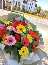 Букет цветов из:  Герберы #REPLACE_PRED# Гребенской