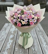 Букет цветов из:  Розы и Хризантемы в Гребенской