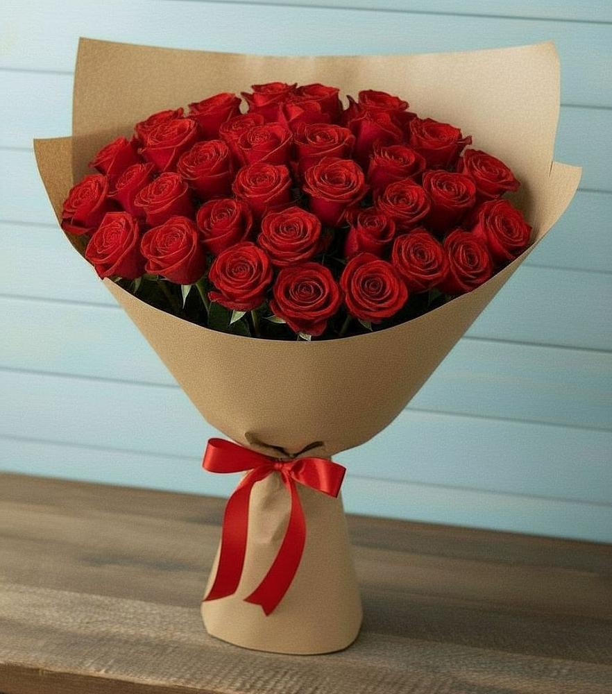 Букет Красные розы Милано в Гребенской