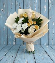 Букет цветов из:  Розы и Хризантемы в Гребенской