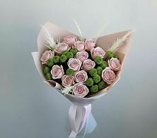 Букет цветов из:  Розы и Хризантемы в Гребенской