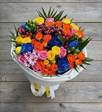 Букет цветов из:  Розы и Хризантемы в Гребенской