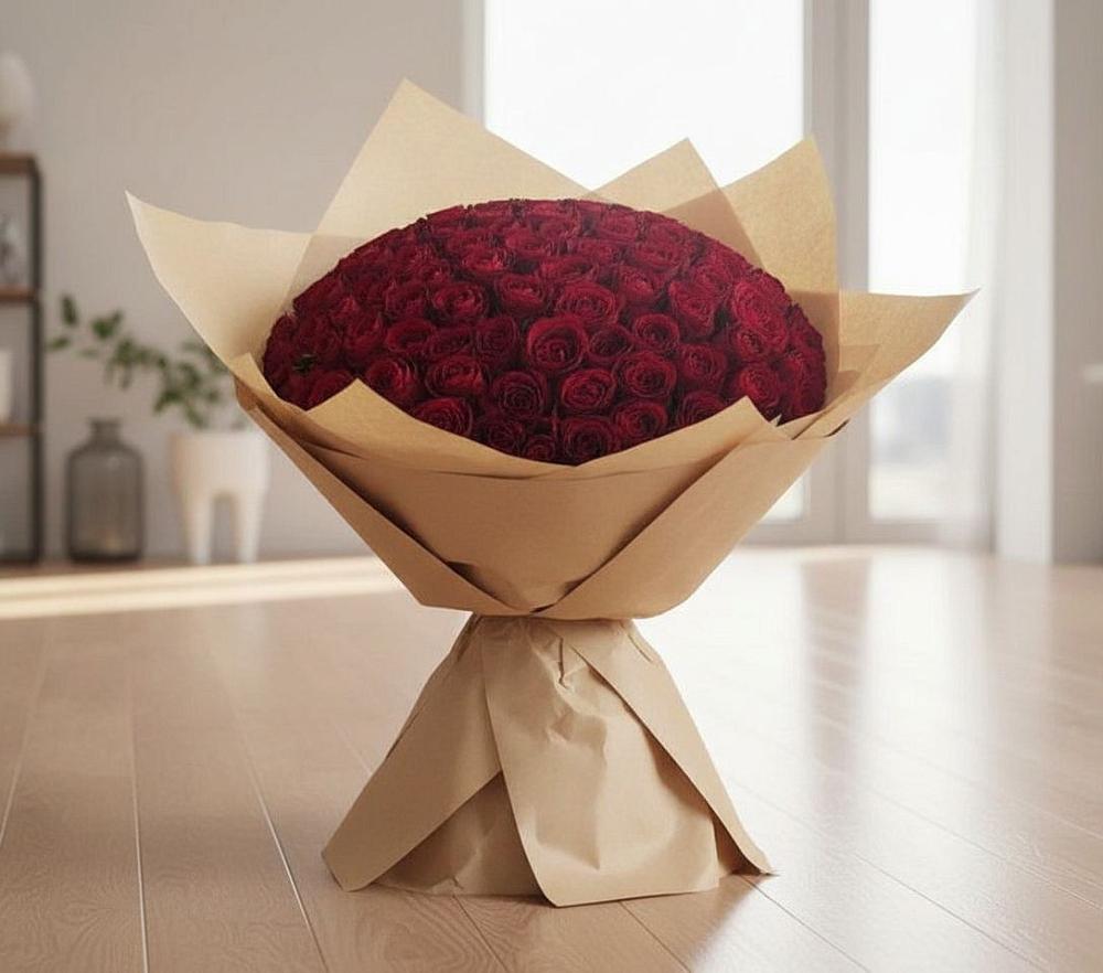 Букет 101 Красная роза в Гребенской