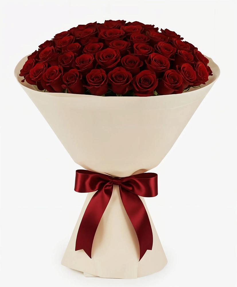 Букет 101 Бордовая роза Блэк Бакарра в Гребенской